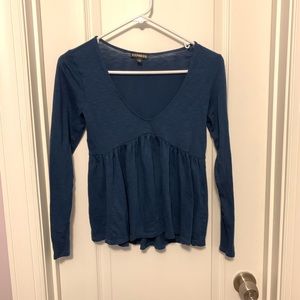 Express Blue Babydoll top